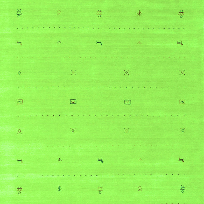 Serging Thickness of Machine Washable Solid Green Modern Area Rugs, wshcon662grn