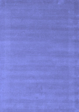 Abstract Blue Contemporary Rug, con663blu