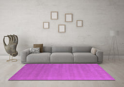 Machine Washable Abstract Purple Contemporary Area Rugs in a Living Room, wshcon663pur