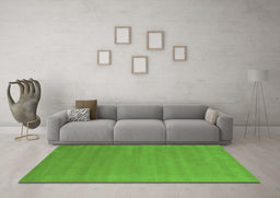 Machine Washable Abstract Green Contemporary Area Rugs in a Living Room,, wshcon663grn