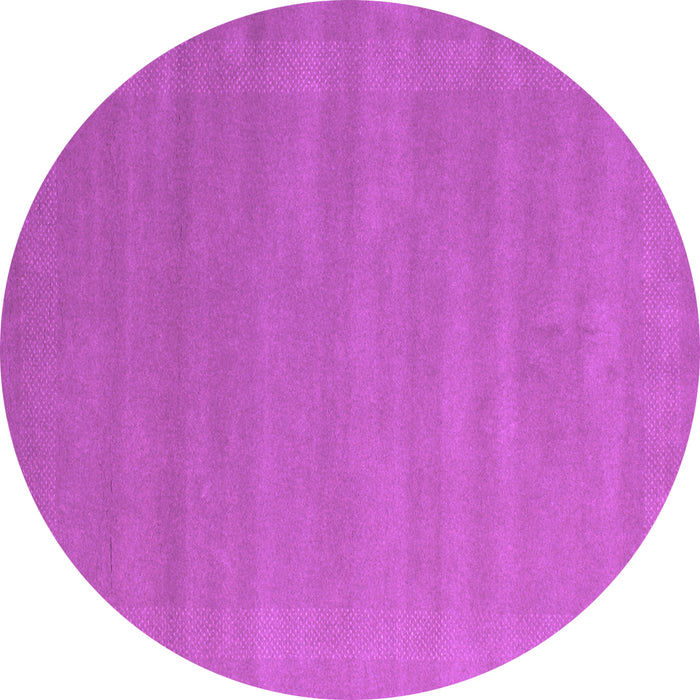 Round Machine Washable Abstract Purple Contemporary Area Rugs, wshcon663pur