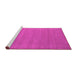 Sideview of Machine Washable Abstract Pink Contemporary Rug, wshcon663pnk