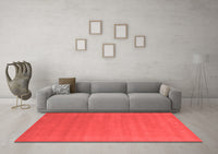 Machine Washable Abstract Red Contemporary Rug, wshcon663red