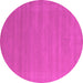 Round Machine Washable Abstract Pink Contemporary Rug, wshcon663pnk