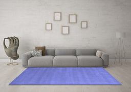 Machine Washable Abstract Blue Contemporary Rug in a Living Room, wshcon663blu