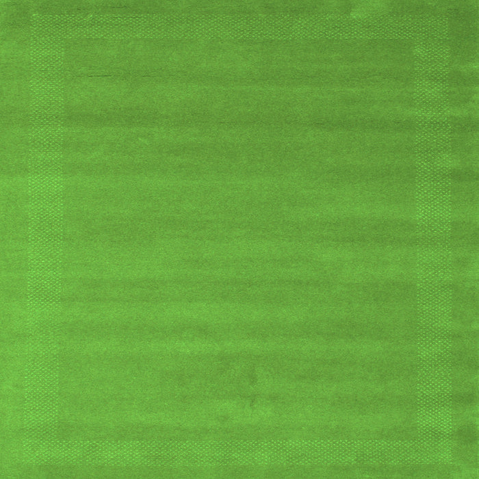 Round Machine Washable Abstract Green Contemporary Area Rugs, wshcon663grn