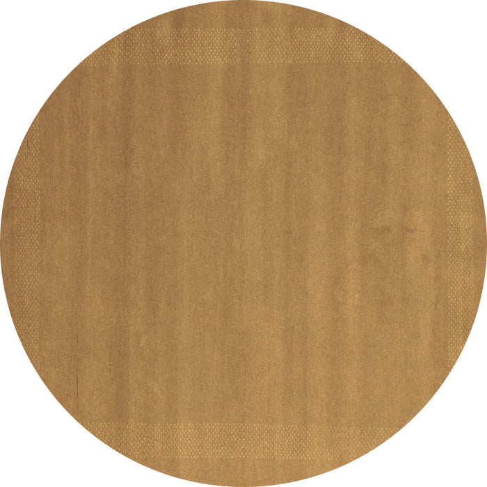 Round Abstract Brown Contemporary Rug, con663brn