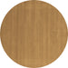 Round Abstract Brown Contemporary Rug, con663brn