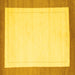 Square Solid Yellow Modern Rug, con664yw