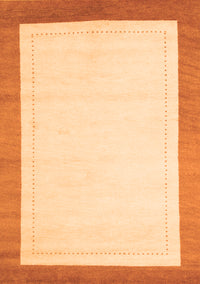 Solid Orange Modern Rug, con664org