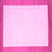 Square Machine Washable Solid Pink Modern Rug, wshcon664pnk