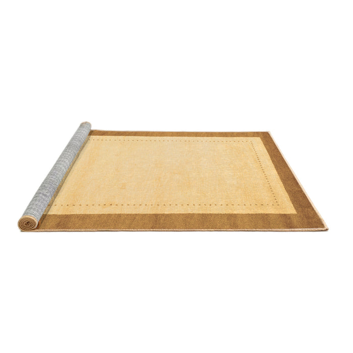 Sideview of Machine Washable Solid Brown Modern Rug, wshcon664brn