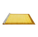 Sideview of Machine Washable Solid Yellow Modern Rug, wshcon664yw