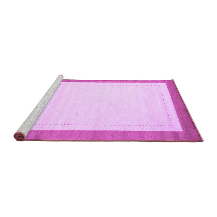 Sideview of Machine Washable Solid Purple Modern Area Rugs, wshcon664pur