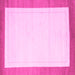 Square Solid Pink Modern Rug, con664pnk