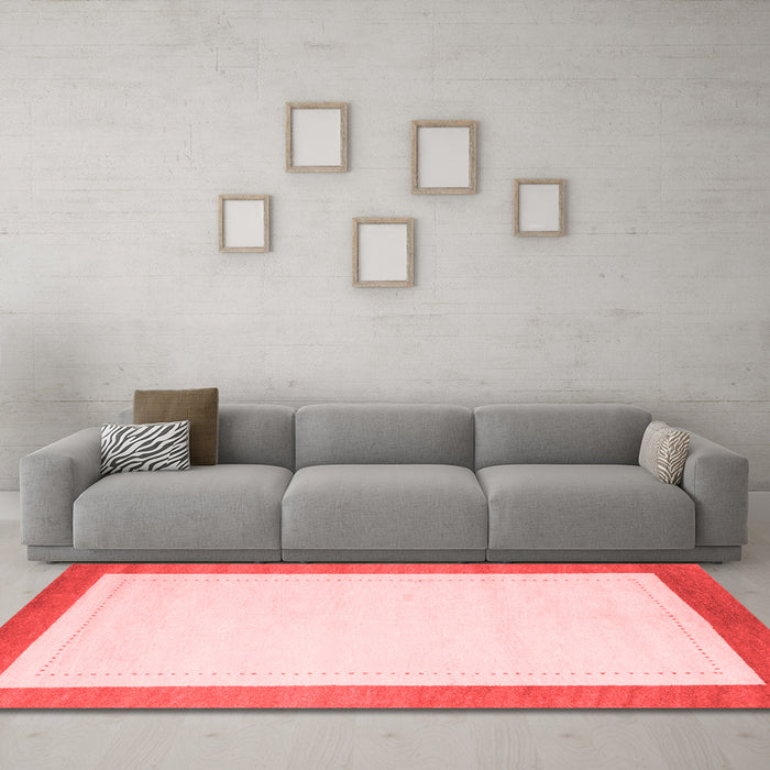Modern Red Washable Rugs