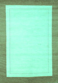 Solid Turquoise Modern Rug, con664turq