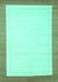 Solid Turquoise Modern Rug, con664turq