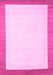 Machine Washable Solid Pink Modern Rug, wshcon664pnk