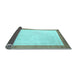 Sideview of Solid Light Blue Modern Rug, con664lblu