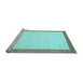 Sideview of Machine Washable Solid Light Blue Modern Rug, wshcon664lblu