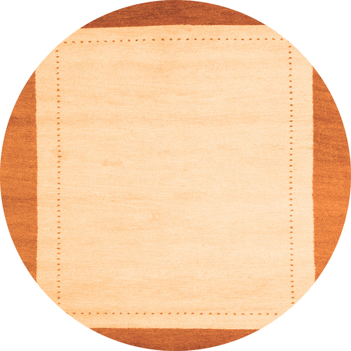 Square Solid Orange Modern Rug, con664org