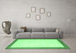 Machine Washable Solid Emerald Green Modern Area Rugs in a Living Room,, wshcon664emgrn