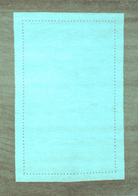 Solid Light Blue Modern Rug, con664lblu