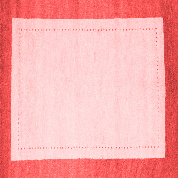 Machine Washable Solid Red Modern Rug, wshcon664red