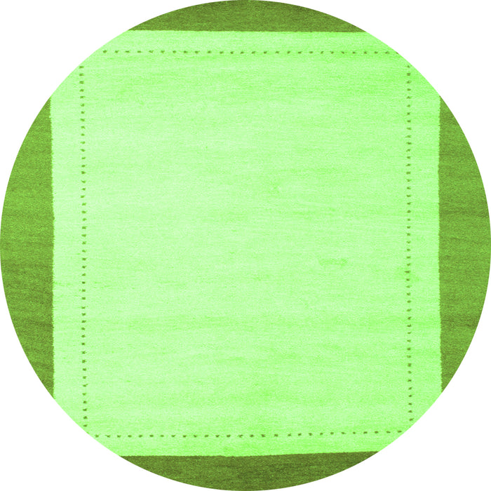 Machine Washable Solid Green Modern Area Rugs, wshcon664grn