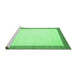 Sideview of Machine Washable Solid Emerald Green Modern Area Rugs, wshcon664emgrn