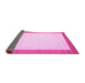 Sideview of Solid Pink Modern Rug, con664pnk