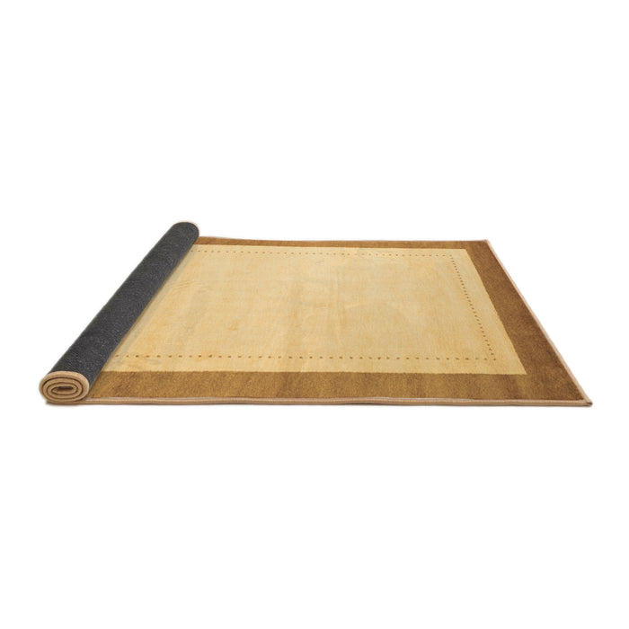 Sideview of Solid Brown Modern Rug, con664brn