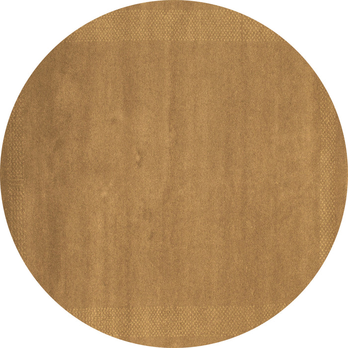 Round Abstract Brown Contemporary Rug, con665brn