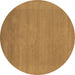 Round Abstract Brown Contemporary Rug, con665brn