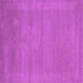 Square Machine Washable Abstract Purple Contemporary Area Rugs, wshcon665pur