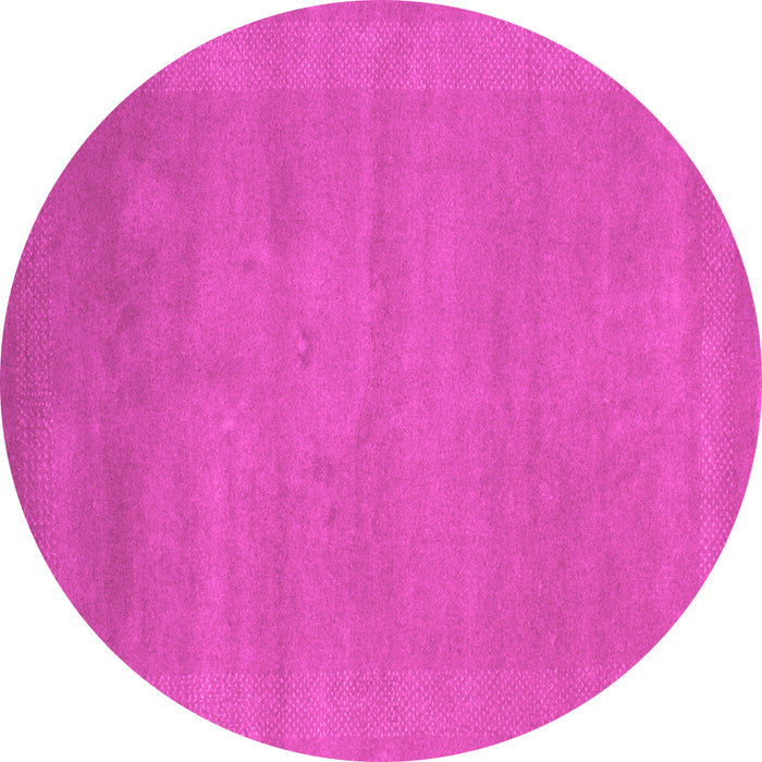 Round Abstract Pink Contemporary Rug, con665pnk