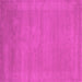 Square Machine Washable Abstract Pink Contemporary Rug, wshcon665pnk
