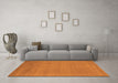 Machine Washable Abstract Orange Contemporary Area Rugs in a Living Room, wshcon665org
