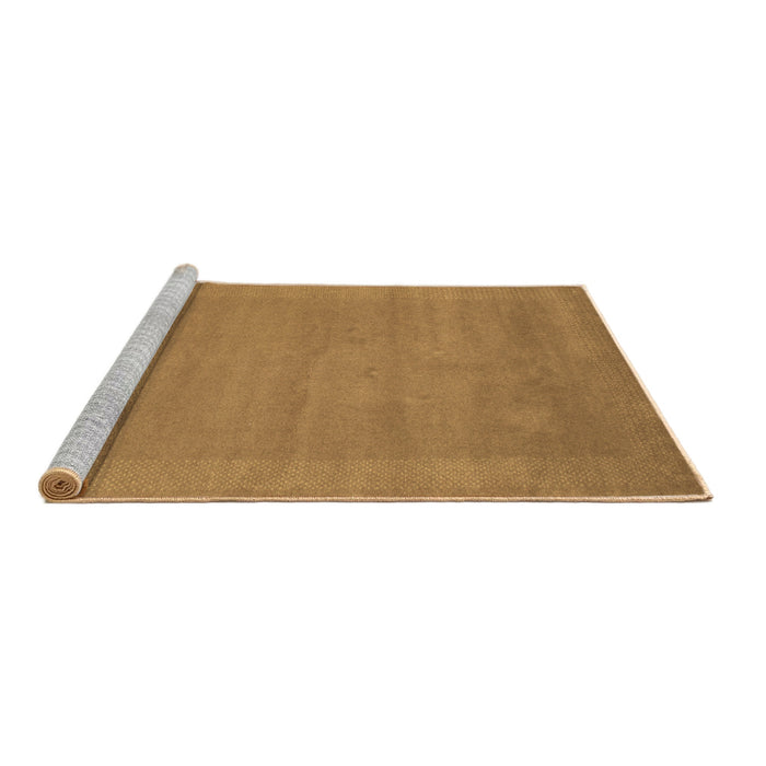 Sideview of Machine Washable Abstract Brown Contemporary Rug, wshcon665brn