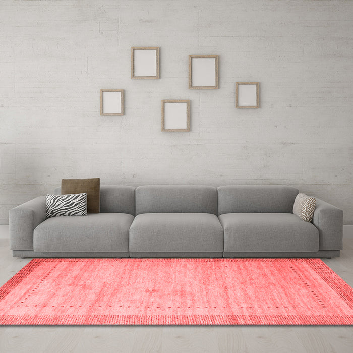 Contemporary Red Washable Rugs
