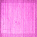 Square Abstract Pink Contemporary Rug, con666pnk