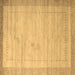 Square Abstract Brown Contemporary Rug, con666brn