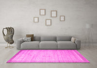 Machine Washable Abstract Pink Contemporary Rug, wshcon666pnk