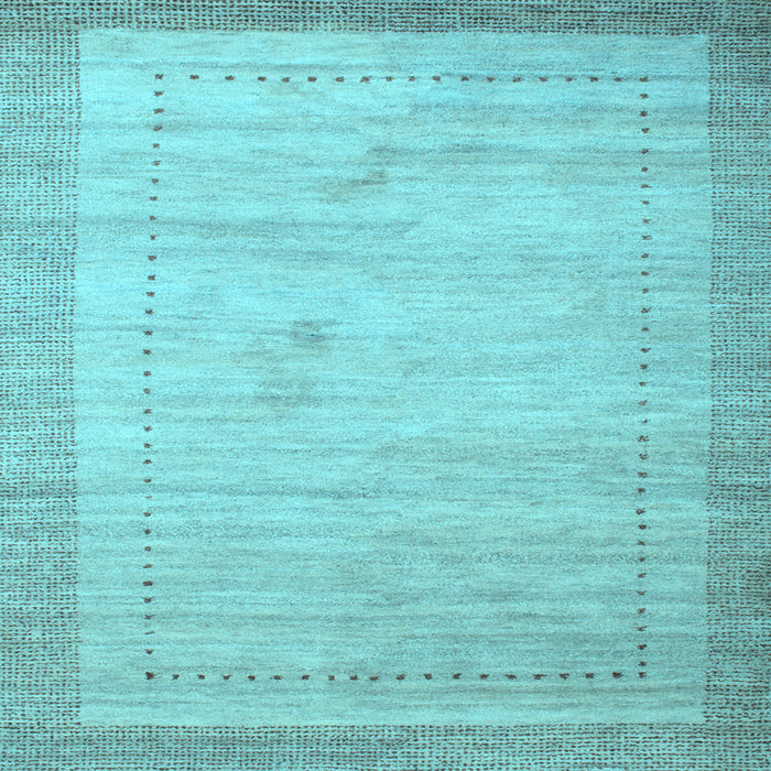 Square Abstract Light Blue Contemporary Rug, con666lblu