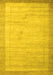 Machine Washable Abstract Yellow Contemporary Rug, wshcon666yw