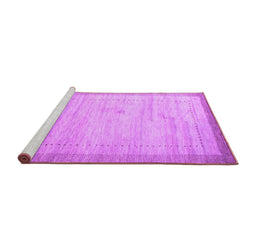 Sideview of Machine Washable Abstract Purple Contemporary Area Rugs, wshcon666pur