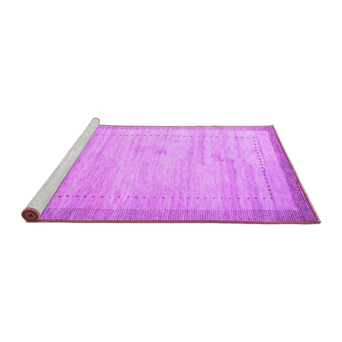 Sideview of Machine Washable Abstract Purple Contemporary Area Rugs, wshcon666pur
