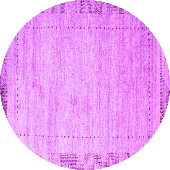 Round Machine Washable Abstract Purple Contemporary Area Rugs, wshcon666pur