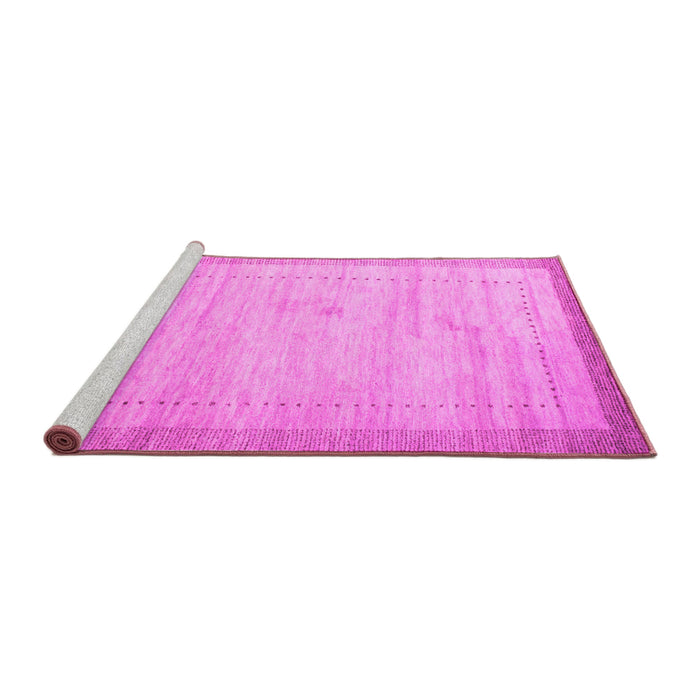 Sideview of Machine Washable Abstract Pink Contemporary Rug, wshcon666pnk